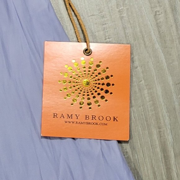 Ramy Brook Top Women's Large Lavender River Open Back Tech New - Picture 3 of 8